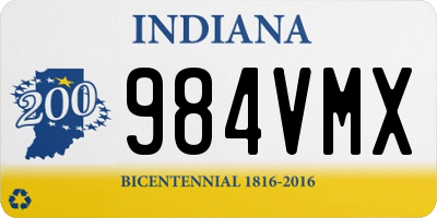 IN license plate 984VMX