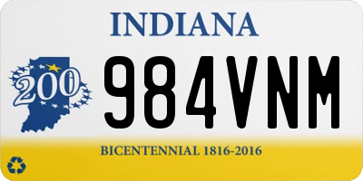 IN license plate 984VNM