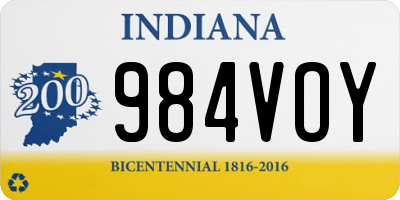 IN license plate 984VOY