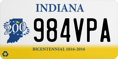 IN license plate 984VPA