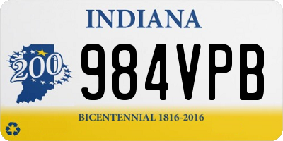 IN license plate 984VPB