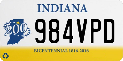 IN license plate 984VPD