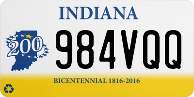 IN license plate 984VQQ