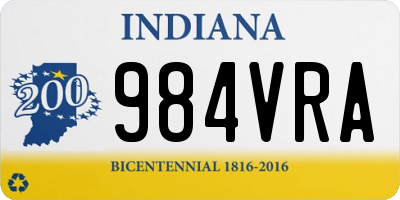 IN license plate 984VRA