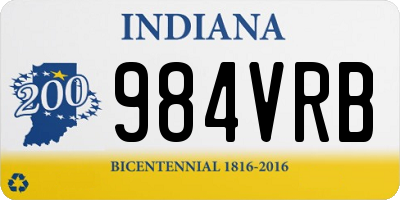 IN license plate 984VRB