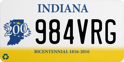 IN license plate 984VRG