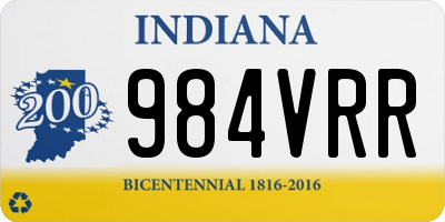 IN license plate 984VRR