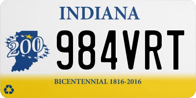 IN license plate 984VRT