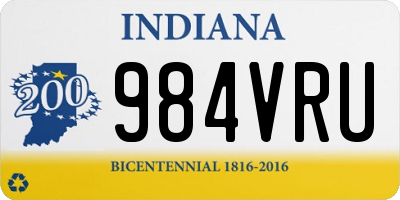 IN license plate 984VRU