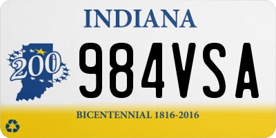 IN license plate 984VSA