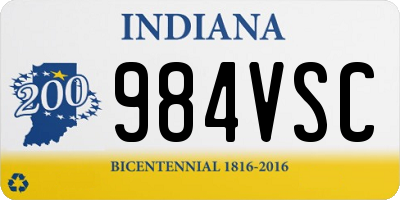 IN license plate 984VSC