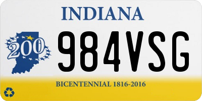 IN license plate 984VSG