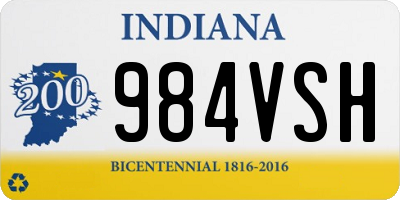 IN license plate 984VSH