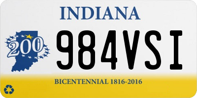 IN license plate 984VSI