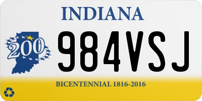 IN license plate 984VSJ