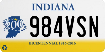 IN license plate 984VSN