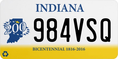 IN license plate 984VSQ