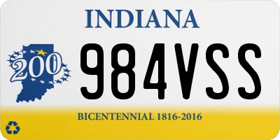 IN license plate 984VSS