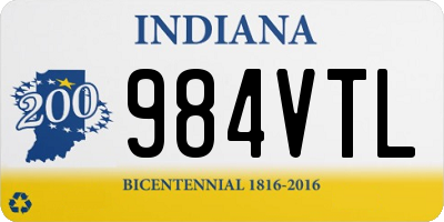 IN license plate 984VTL