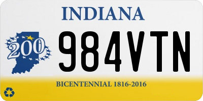 IN license plate 984VTN