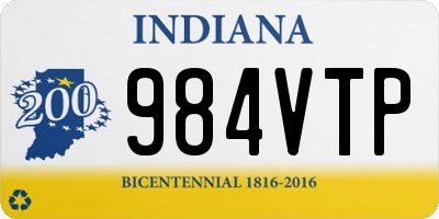 IN license plate 984VTP