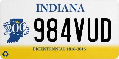 IN license plate 984VUD