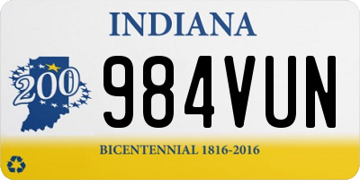 IN license plate 984VUN