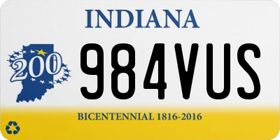 IN license plate 984VUS