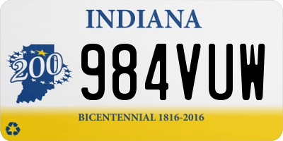 IN license plate 984VUW