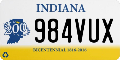 IN license plate 984VUX