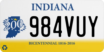 IN license plate 984VUY