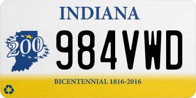 IN license plate 984VWD