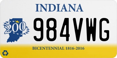 IN license plate 984VWG