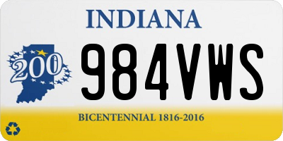 IN license plate 984VWS