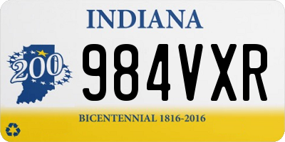 IN license plate 984VXR