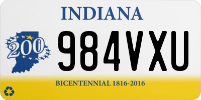 IN license plate 984VXU