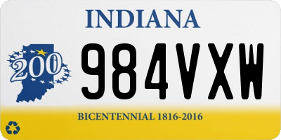 IN license plate 984VXW