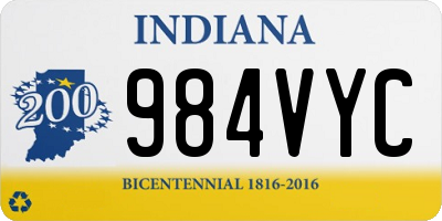 IN license plate 984VYC