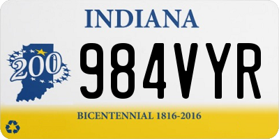 IN license plate 984VYR