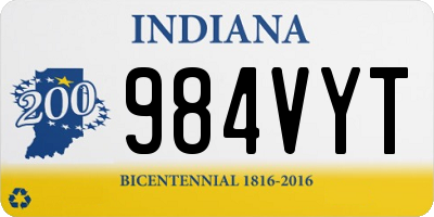 IN license plate 984VYT