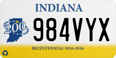 IN license plate 984VYX