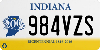 IN license plate 984VZS