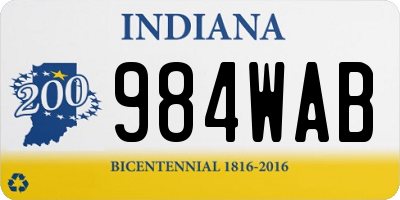 IN license plate 984WAB