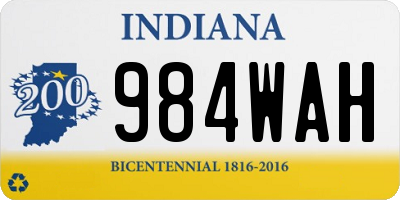 IN license plate 984WAH