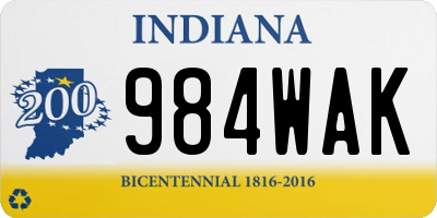 IN license plate 984WAK