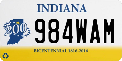 IN license plate 984WAM