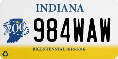 IN license plate 984WAW