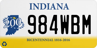 IN license plate 984WBM