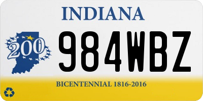 IN license plate 984WBZ