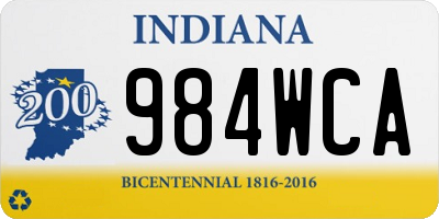 IN license plate 984WCA